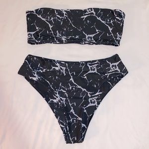 SHEIN Black Marble Bikini